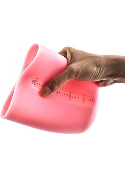 Pembe 250ML Mutfak Silikon Ölçüm Kabı Çift Ölçekli Karıştırma Kabı Ölçme Aracı Yeniden Kullanılabilir Ölçekli Ölçüm Kabı Dıy Pişirme Süt Fincanı Ölçekli (Yurt Dışından) fiyatları