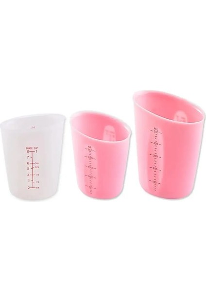 Pembe 250ML Mutfak Silikon Ölçüm Kabı Çift Ölçekli Karıştırma Kabı Ölçme Aracı Yeniden Kullanılabilir Ölçekli Ölçüm Kabı Dıy Pişirme Süt Fincanı Ölçekli (Yurt Dışından) indirimleri