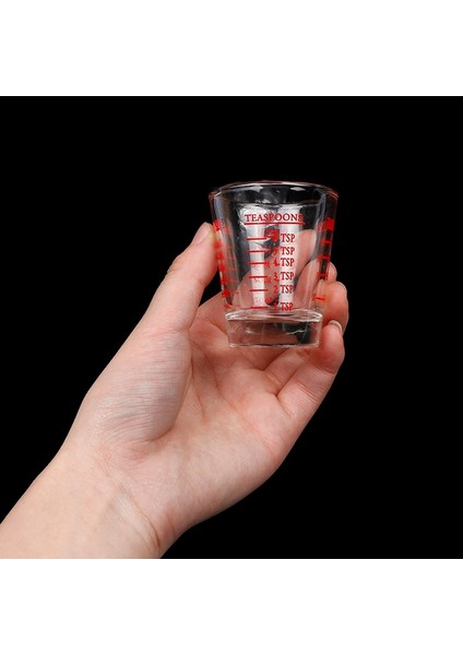 Rd 1 Adet 50/100 ml Cam Ölçüm Kabı Ölçekli Shot Cam Sıvı Cam Ons Bardak (Yurt Dışından)