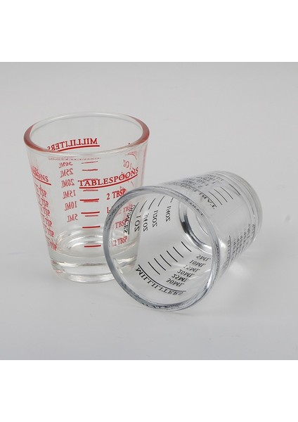 Rd 1 Adet 50/100 ml Cam Ölçüm Kabı Ölçekli Shot Cam Sıvı Cam Ons Bardak (Yurt Dışından)