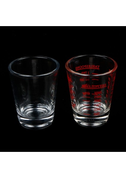Rd 1 Adet 50/100 ml Cam Ölçüm Kabı Ölçekli Shot Cam Sıvı Cam Ons Bardak (Yurt Dışından)