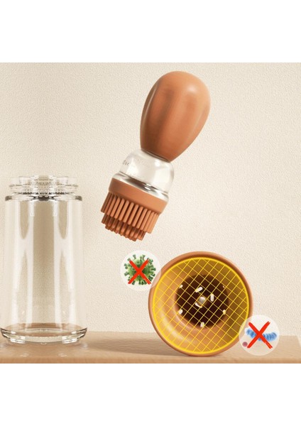 Gösterildiği Gibi Silikon Cam Yağ Kabı 150 ml Mutfak Yağı Fırçalı Şişe Barbekü Sprey Şişesi Yağ Dağıtıcı Mutfak Pişirme Barbekü Için (Yurt Dışından)