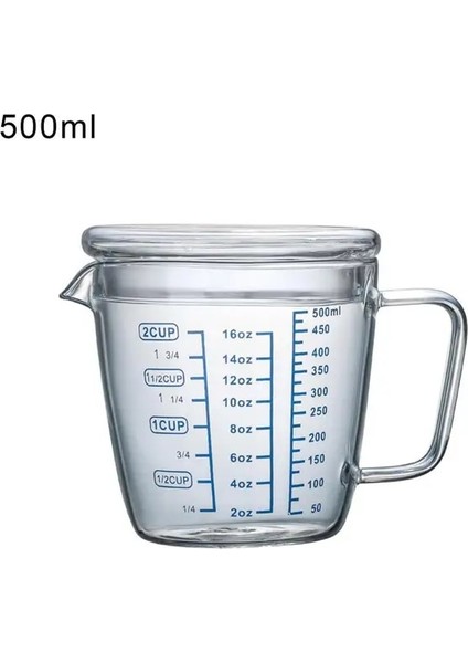 500ML Ölçüm Kabı 250ML/500ML Isıya Dayanıklı Cam Ölçüm Kabı Süt Su Ölçekli Mikrodalga Aracı Mutfak Yemek Aksesuarları (Yurt Dışından)