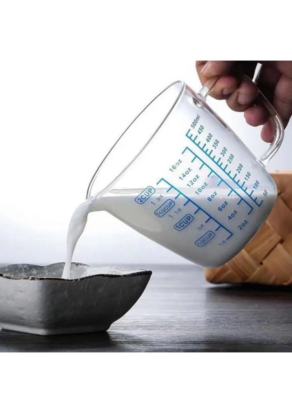 500ML Ölçüm Kabı 250ML/500ML Isıya Dayanıklı Cam Ölçüm Kabı Süt Su Ölçekli Mikrodalga Aracı Mutfak Yemek Aksesuarları (Yurt Dışından) fiyatları