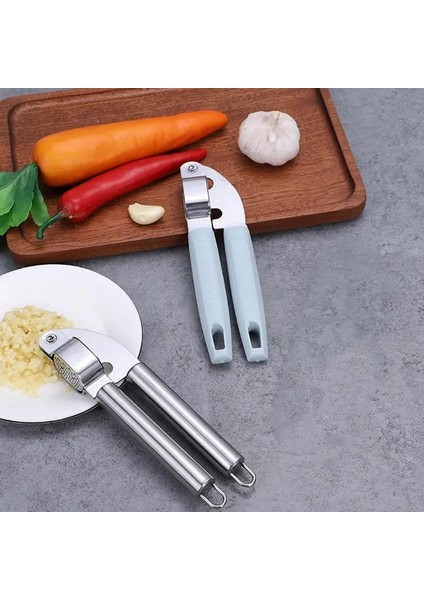 Mavi Sarımsak Kırıcı Paslanmaz Çelik Çok Fonksiyonlu Sarımsak Basın Kırıcı Pişirme Kolay Basın Sarımsak Sıkacağı Ergonomik Saplı Aracı (Yurt Dışından)