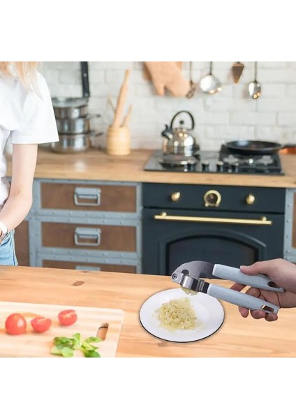 Mavi Sarımsak Kırıcı Paslanmaz Çelik Çok Fonksiyonlu Sarımsak Basın Kırıcı Pişirme Kolay Basın Sarımsak Sıkacağı Ergonomik Saplı Aracı (Yurt Dışından)