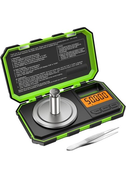 A1 0.001G 50G Mini Dijital Terazi Takı Miligram Terazi Taşınabilir Mutfak Pişirme Terazisi Kalibrasyon Ağırlığı ile (Yurt Dışından)