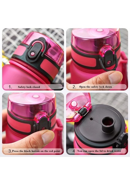Kızdırma Pembe 500 ml Yüksek Kaliteli Su Şişesi 500 ml 1000 ml Bpa Ücretsiz Sızdırmaz Taşınabilir Içecek Şişeleri Spor Salonu Çevre Dostu (Yurt Dışından)