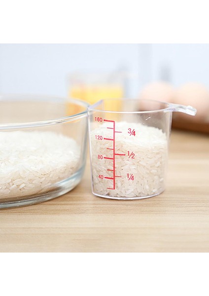 Şeffaf 180ML Pirinç Ölçüm Kabı Hassas Pişirme Ölçüm Kabı Hassas Pirinç Ölçüm Kabı Saplı Kolay Depolama Pişirme Için (Yurt Dışından) indirimleri