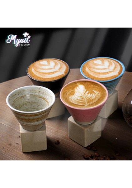 Stil C 200 ml Yaratıcı Retro Seramik Kahve Fincanı Kaba Çömlek Çay Bardağı Japon Latte Çekme Çiçek Porselen Fincan Ev Yeni Çömlekçilik Kupa (Yurt Dışından) modelleri
