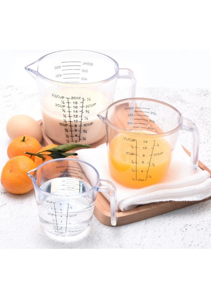 TRANSPARENT600ML 150/300/600ML Kolu Su Süt Yumurta Ölçeği Ölçüm Fincan Kupa Ölçüm Aracı (Yurt Dışından) modelleri