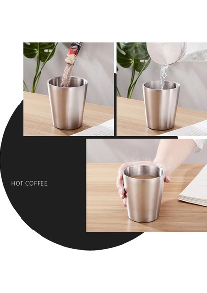 201 300ML Gösterisi Olarak Yüksek Kaliteli Çift Duvar Paslanmaz Çelik Bardak ve Kupalar Metal Soğuk Bira Bardağı Bar Parti Kahve Kupa Meyve Suyu Bardağı 175/260/300/480ML (Yurt Dışından)
