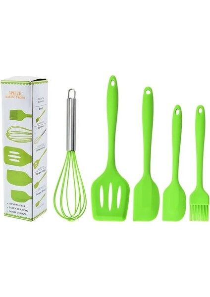 5 Adet Yeşil 12 Adet Silikon Yapışmaz Pişirme Gereçleri Seti Aracı Mutfak Spatula Pota Kürek Yumurta Greak Kaşık Çorba Isıya Dayanıklı Tutucu (Yurt Dışından) fiyatları