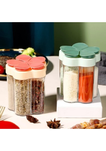 Kırmızı 5 In 1 Plastik Baharat Kavanoz Konteyner Baharat Şişesi Baharat Organizatör Açık Kamp Baharat Kabı Mutfak Aletleri (Yurt Dışından) fiyatları