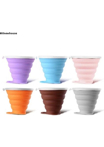 Gri F63A Taşınabilir Kahve Kupa Seyahat Tipi Kupa Bpa Ücretsiz Büyük Kapasiteli 270 ml Katlanabilir Silikon Seyahat Kupa Spor Kamp Yürüyüş Için Açık (Yurt Dışından)