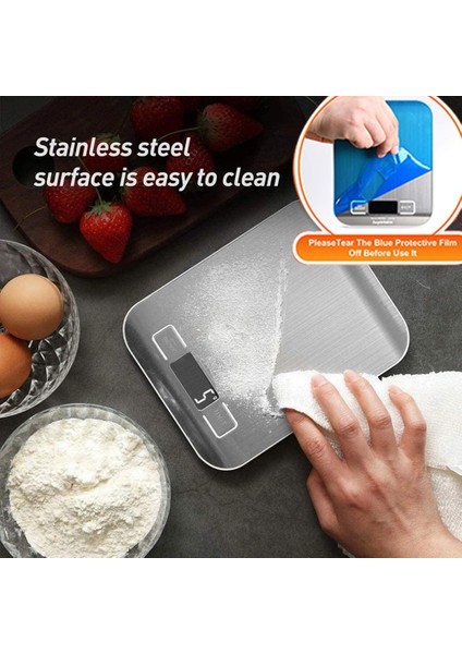 10KG Siyah 5/10KG Elektronik Dijital Mutfak Terazisi Paslanmaz Çelik Ölçüm Gıda Terazisi LCD Hassas Küçük Gram Ölçeği Pişirme Tartı Aracı (Yurt Dışından) fırsatları