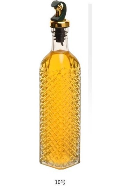 Stil 10 500 ml Şeffaf Cam Zeytinyağı Şişesi Sızdırmaz Mutfak Baharat Soya Sosu Sirke Basın Tipi Şişe Barbekü Şişesi (Yurt Dışından)