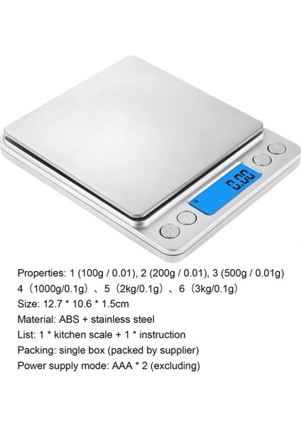2000G 0.01G/0.1G Hassas LCD Dijital Terazi 100G/3000G Mini Elektronik Gram Ağırlık Dengesi Ölçeği Çay Pişirme Için Tartı (Yurt Dışından) fırsatları