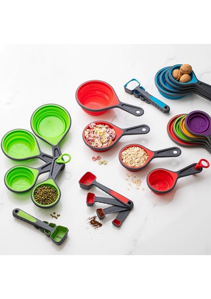 4 Adet Mix 4/8 Adet Ölçüm Kabı Katlanır Ölçüm Kaşığı Seti Kahve Şeker Kepçe Pişirme Pişirme Mutfak Silikon Ölçüm Bardak Aracı Yeni (Yurt Dışından) fiyatları