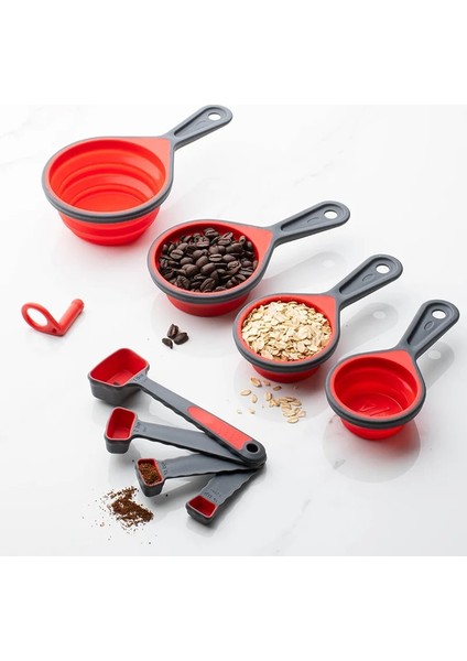 4 Adet Mix 4/8 Adet Ölçüm Kabı Katlanır Ölçüm Kaşığı Seti Kahve Şeker Kepçe Pişirme Pişirme Mutfak Silikon Ölçüm Bardak Aracı Yeni (Yurt Dışından) indirimleri