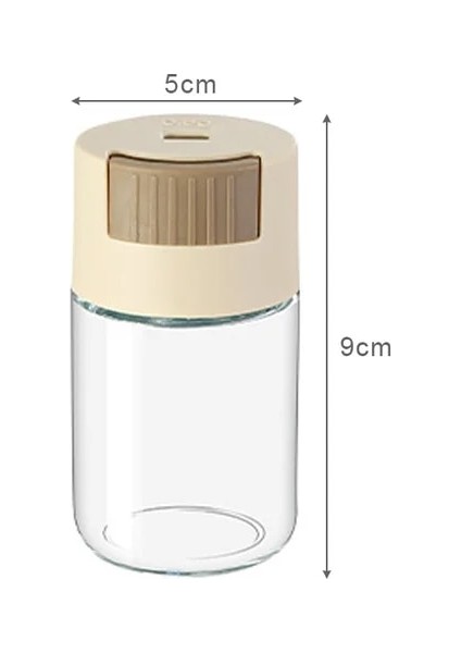 BEJ-100ML 0.5g Ölçüm Tuzluk Itme Tipi Baharat Tuzluk Tuz Tankı Şeker Şişesi Baharat Biber Tuzluk Kavanoz Can Şişe (Yurt Dışından)