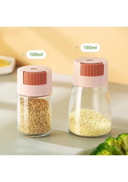BEJ-100ML 0.5g Ölçüm Tuzluk Itme Tipi Baharat Tuzluk Tuz Tankı Şeker Şişesi Baharat Biber Tuzluk Kavanoz Can Şişe (Yurt Dışından)