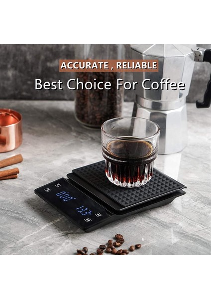 2 Terazi 3 Kg/0.1g Dijital Mutfak Ağırlığı Gram Elektronik Denge Yüksek Hassasiyetli Kahve Terazisi Taşınabilir Zamanlayıcı ile Gıda Espresso Tozu (Yurt Dışından) modelleri
