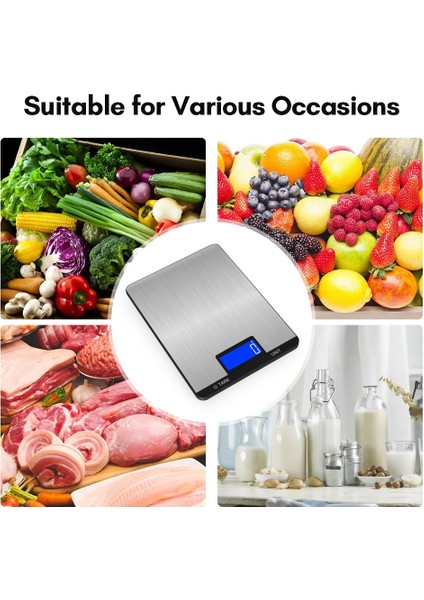 A 10KG 5/10/15 kg Taşınabilir Mutfak Dijital Terazi LCD Ekran 0.1oz Hassas Elektronik Gıda Çelikhanesi Pişirme Pişirme Tartı (Yurt Dışından) modelleri