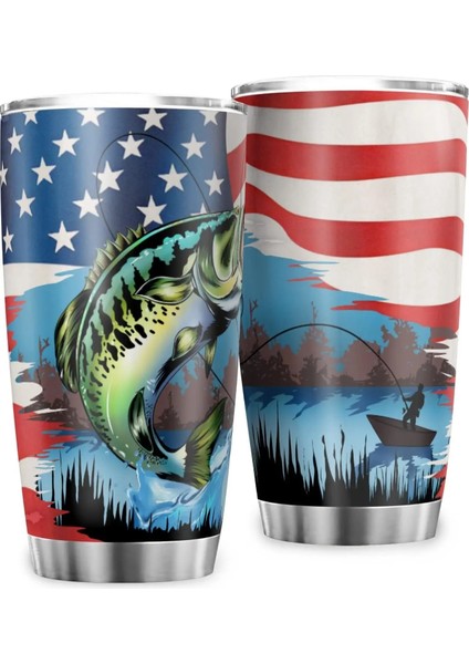 Erkekler Için Stil 3 Balık Tutma Hediyeleri, Kapaklı Balık Tumbler 20 Oz Paslanmaz Çelik, Balık Tutma Günü, Balık Tutma Severler Gençler Için Doğum Günü Hediyeleri (Yurt Dışından)