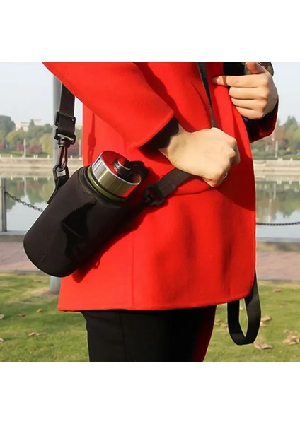 9 cm x 25 cm 1500 ml Spor Su Şişeleri Taşıma Çantası W/kayış Neopren Su Tutucu Omuz Askısı Siyah Şişe Taşıyıcı Yalıtım Çantası (Yurt Dışından) modelleri