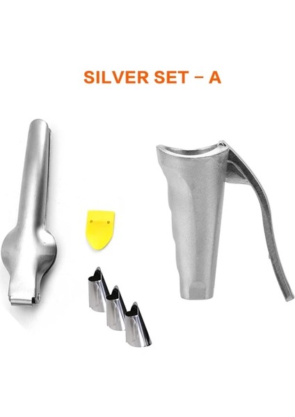 Gümüş Set - Bir Huni Fındıkkıran Roman Mutfak Aksesuarları Ceviz Açacağı Pense Açmak Için Ceviz Gadget Mutfak Fındık Klip Somun Maşa Sheller (Yurt Dışından)