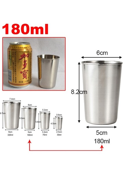 Gösterildiği Gibi 180 ml Cilalı 30/70/180/320 ml Mini Paslanmaz Çelik Shot Cam Bardak Ev Mutfak Bar Için Deri Kapaklı Çanta Içme Şarap Bardakları (Yurt Dışından)