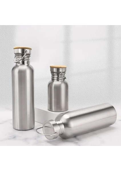 Paslanmaz Kapaklı Şişe 500ML Taşınabilir Paslanmaz Çelik Su Şişesi 1000ML Bambu Kapaklı Spor Mataraları Seyahat Bisiklete Binme Yürüyüş Kamp Şişeleri Bpa Içermez (Yurt Dışından) modelleri