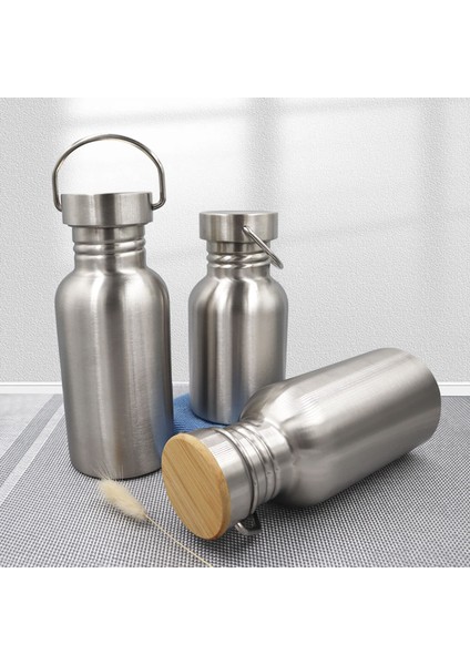 Paslanmaz Kapaklı Şişe 500ML Taşınabilir Paslanmaz Çelik Su Şişesi 1000ML Bambu Kapaklı Spor Mataraları Seyahat Bisiklete Binme Yürüyüş Kamp Şişeleri Bpa Içermez (Yurt Dışından) fırsatları
