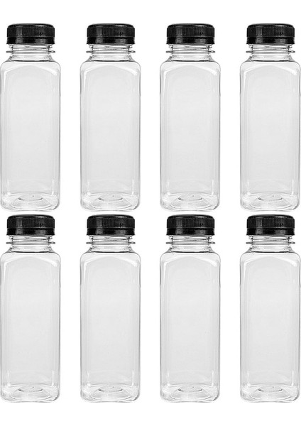 Gösterildiği Gibi 300ML 8 Adet Meyve Suları Şişesi Şeffaf Süt Şişeleri Içecek Depolama Şişesi Kahve Şişeleri Taze Meyve Suyu Şişesi Içecek Şişesi Soğuk Boş Şişe (Yurt Dışından)