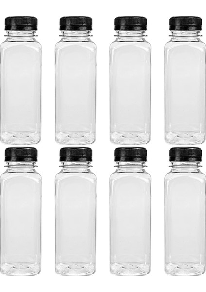 Gösterildiği Gibi 300ML 8 Adet Meyve Suları Şişesi Şeffaf Süt Şişeleri Içecek Depolama Şişesi Kahve Şişeleri Taze Meyve Suyu Şişesi Içecek Şişesi Soğuk Boş Şişe (Yurt Dışından)