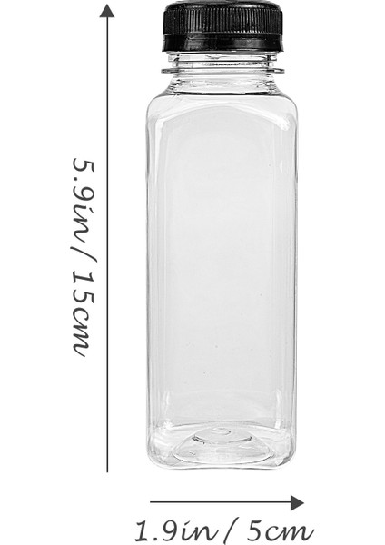 Gösterildiği Gibi 300ML 8 Adet Meyve Suları Şişesi Şeffaf Süt Şişeleri Içecek Depolama Şişesi Kahve Şişeleri Taze Meyve Suyu Şişesi Içecek Şişesi Soğuk Boş Şişe (Yurt Dışından)