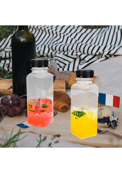 Gösterildiği Gibi 300ML 8 Adet Meyve Suları Şişesi Şeffaf Süt Şişeleri Içecek Depolama Şişesi Kahve Şişeleri Taze Meyve Suyu Şişesi Içecek Şişesi Soğuk Boş Şişe (Yurt Dışından)