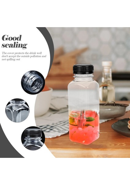 Gösterildiği Gibi 300ML 8 Adet Meyve Suları Şişesi Şeffaf Süt Şişeleri Içecek Depolama Şişesi Kahve Şişeleri Taze Meyve Suyu Şişesi Içecek Şişesi Soğuk Boş Şişe (Yurt Dışından)
