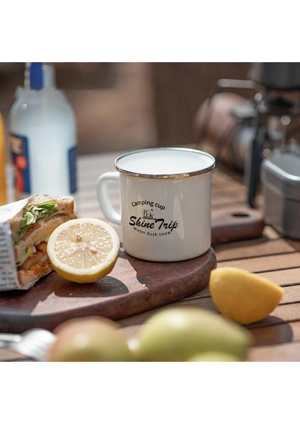 Siyah 301-400 ml Taşınabilir Kamp Kahve Kupa Açık Ins 304 Paslanmaz Çelik Bira Kupa Piknik Barbekü Içecek Bardak Emaye Kamp Bira Bardağı (Yurt Dışından)