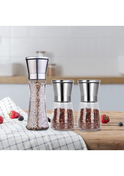 Uzun Plastik Öğütücü Öğütücü Paslanmaz Çelik Tuz ve Karabiber Değirmeni Manuel Gıda Bitkisel Öğütücüler Baharat Kavanoz Kapları Mutfak Aletleri Baharat Şişeleri Cam (Yurt Dışından) fiyatları