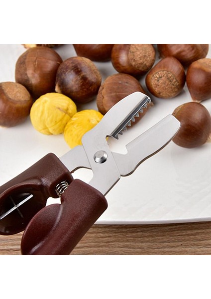 Bir Kestane Kesici Fındık Kraker Aracı Kestane Kraker Aracı Paslanmaz Çelik Kestane Klip Mutfak Için Uygun Kestane Soyucu (Yurt Dışından)