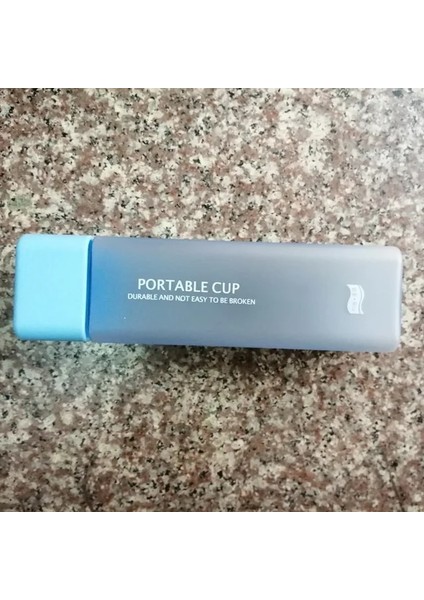 Buzlu Mavi Spor Su Şişesi Sevimli Kare Buzlu Şeffaf Süt Su Şişesi Drinkware Açık Tırmanma Turu Kamp Içme Şişeleri (Yurt Dışından)