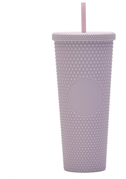 Taro Mor 00 710ML 2023 # 700ML/24OZ Tumbler Bling Elmas Tırnak Samanı Soğuk Bardak, Işaretsiz, Lazer Gökkuşağı Degrade Pipetli Bardak (Yurt Dışından)