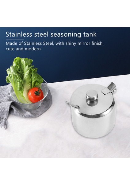 Paslanmaz Çelik Kapaklı ve Kaşıklı Şekerlik Baharat Kavanoz Baharat Kavanoz Sofra Baharat Kabı (Yurt Dışından) fiyatları