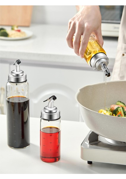 M Şeffaf Worthbuy Cam Depolama Yağ Şişesi Tankı Zeytinyağı Dağıtıcı Şişe Otomatik Açılır ve Kapanır Baharat Kabı Mutfak Için (Yurt Dışından) fiyatları