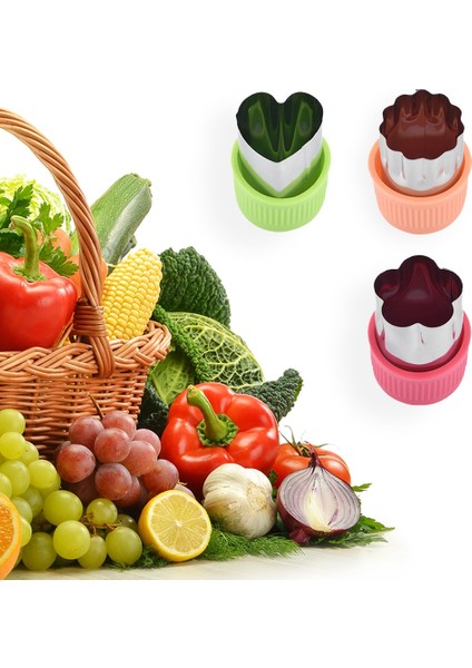 Beş Köşeli Yıldız Yıldız Kalp Tavşan Sebze Kesici Mutfak Aşçı 3 Adet Güzel Meyve Kesme Ölür (Yurt Dışından) indirimleri