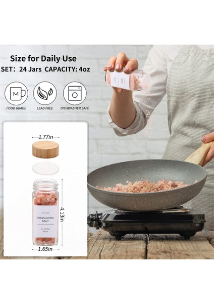 2 Adet Kavanoz Seti Cam Baharat Saklama Kavanozları Bambu Kapaklı Mutfak Tuzluk Biber Depolama Baharat Organizatör Mutfak Eşyaları Baharat Kavanoz Seti (Yurt Dışından) fırsatları