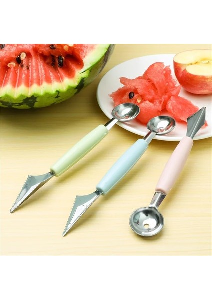 Pembe 1 Adet Paslanmaz Çelik Meyve Kepçe Karpuz Kepçe Oyma Bıçağı Meyve Kesici Tabağı Dondurma Aracı Karpuz Kepçe Gadget (Yurt Dışından)