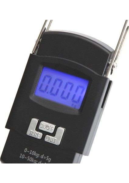 Siyah 10G-50KG 50KG Taşınabilir Elektronik Taşınabilir Bagaj Ölçeği LCD Dijital Ekran Ekspres Teslimat Ölçeği Kanca Mini Ev Ölçeği (Yurt Dışından) fırsatları